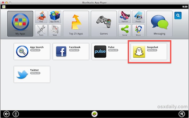 snapchat emulator for mac